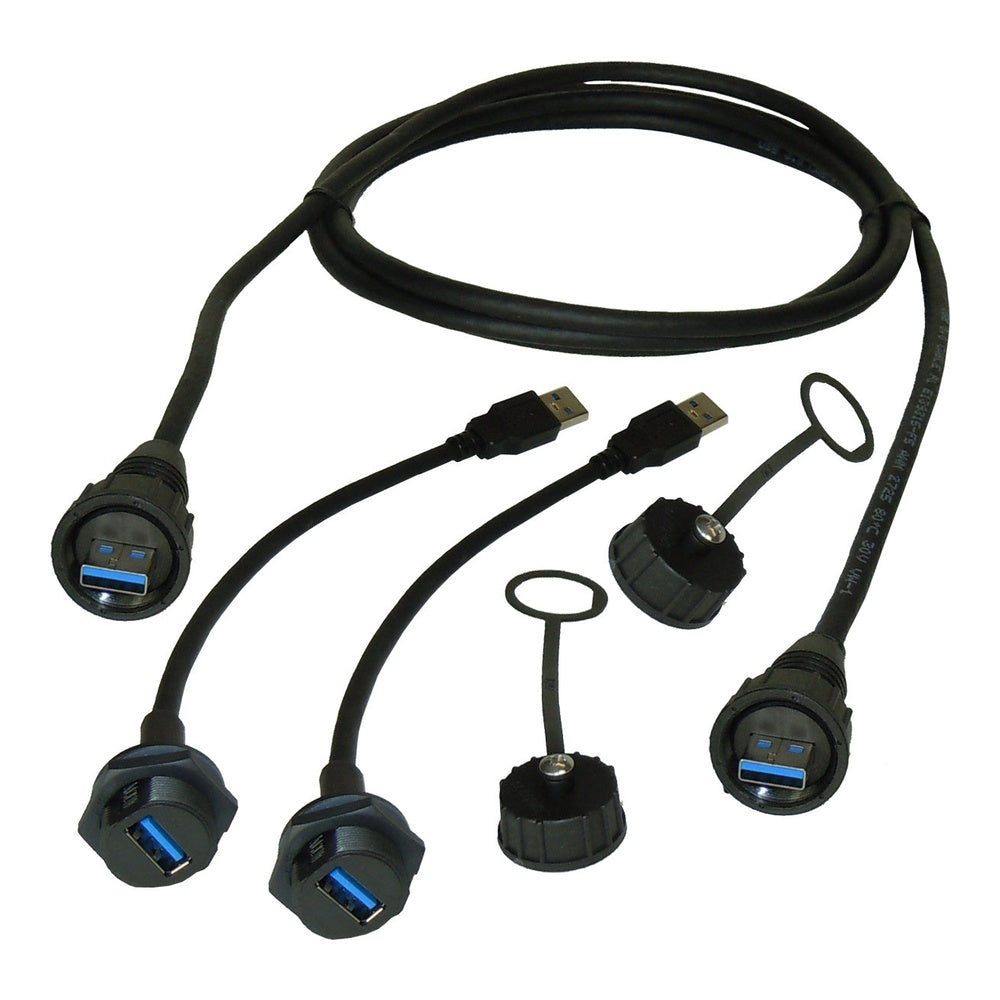 Waterproof USB 3.0 Double-ended Cable Set