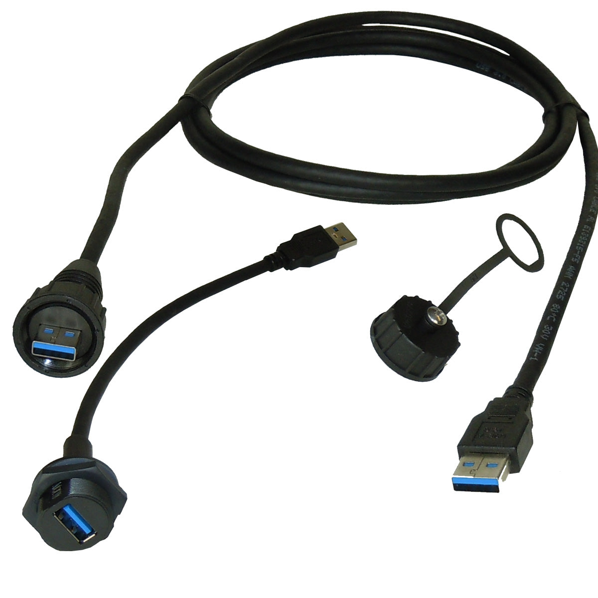 Waterproof USB 3.0 Single-Ended Cable Set